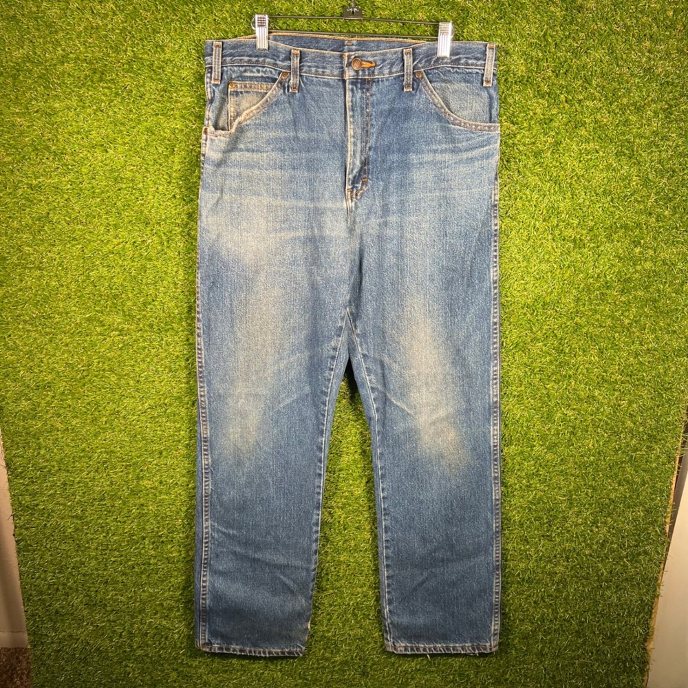 Dickies Mens Relaxed Fit Straight Leg Blue Denim Jeans 34x32 Medium Wash